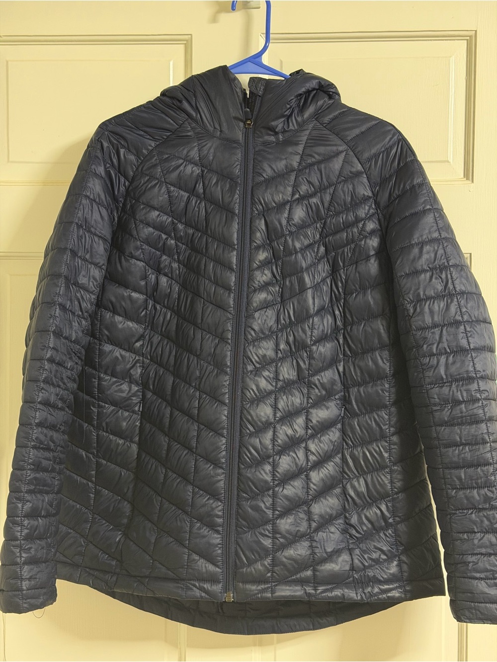 Lands' End kids Navy Quilted Hooded Puffer Jacket 14/16